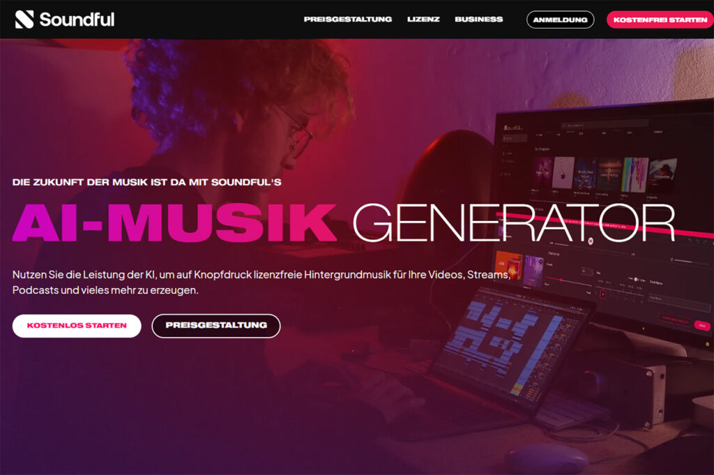 Soundful Screenshot KI-Musikgenerator