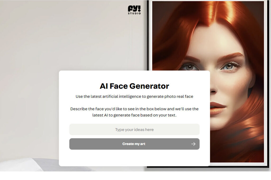 FY! Studio Screenshot des KI-Gesichtsgenerators